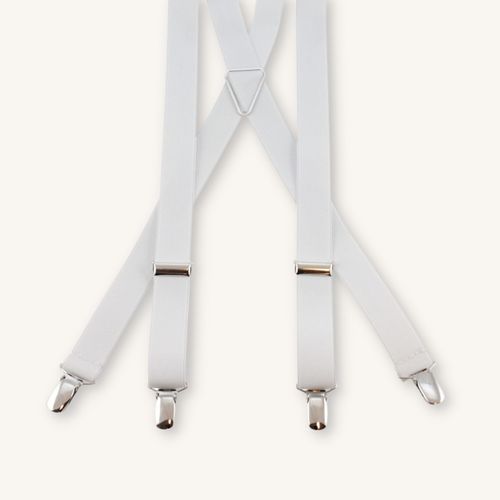 Vita hängslen med clips