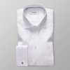 Vit Eton-skjorta med dubbel manschett, classic fit